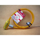 Antivol câble à clé, Point, 80cm, jaune